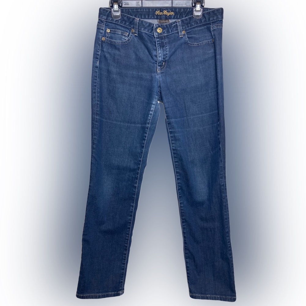Ann Taylor Straight Leg Jeans Size 10P Denim Blue